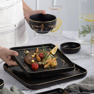 Square Marble Plate Collection