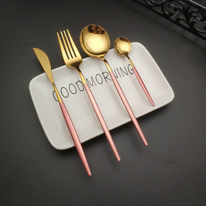 Gold & Pink Stainless Set