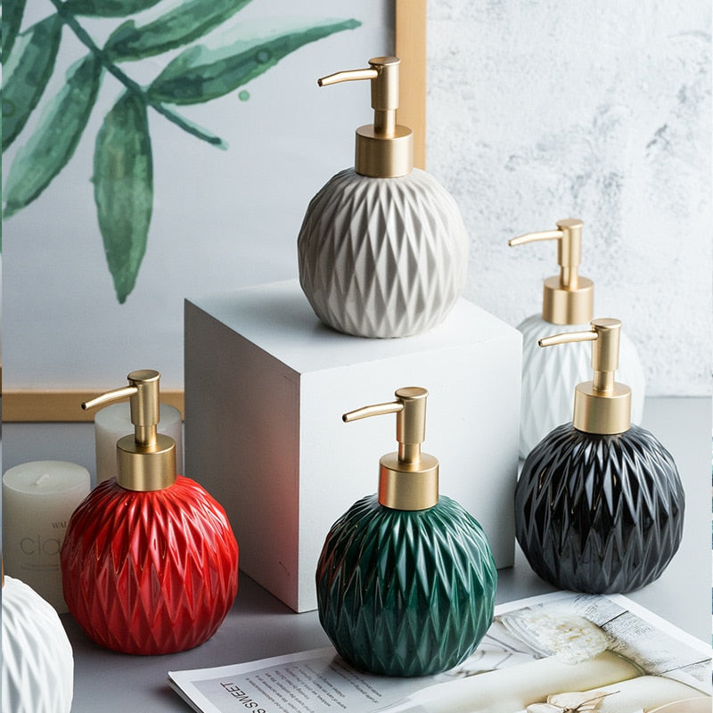 Round Colored Soap Dispenser