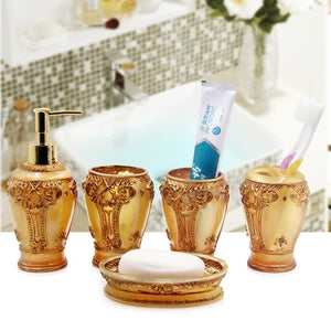 Traditional Golden Bathroom Set