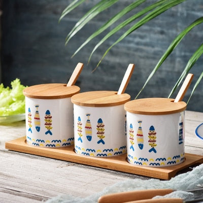 Nordic Ceramic Seasoning Pot