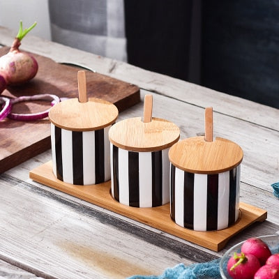 Nordic Ceramic Seasoning Pot