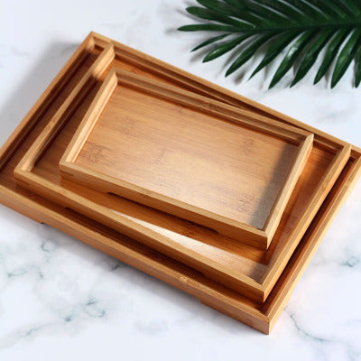 Rectangle Bamboo Wood Tray