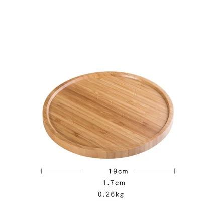 Rounded Bamboo Wooden Tray