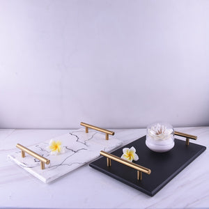 Gold Holders Marble Tray