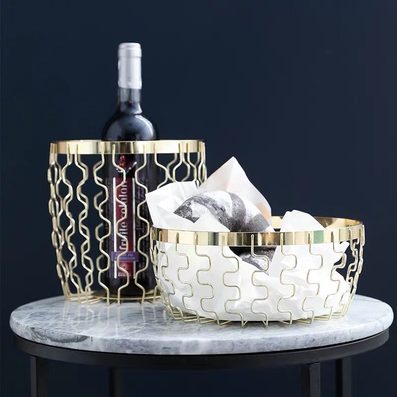 Gold Metal Baskets