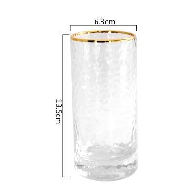 Gold Rims Glass Cup