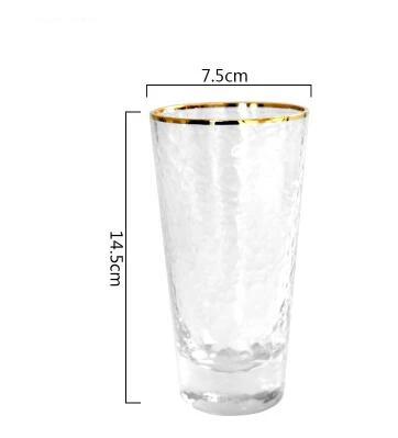 Gold Rims Glass Cup