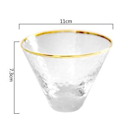 Gold Rims Glass Cup