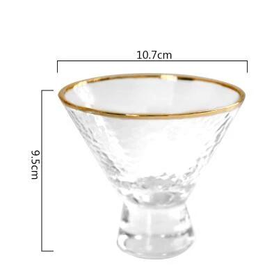 Gold Rims Glass Cup